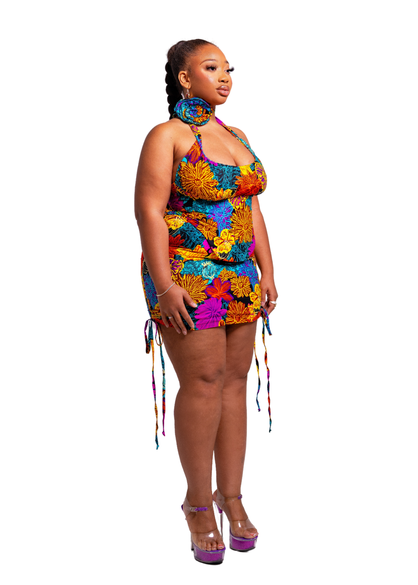 FARAI HALTER CORSET - RAINBOW