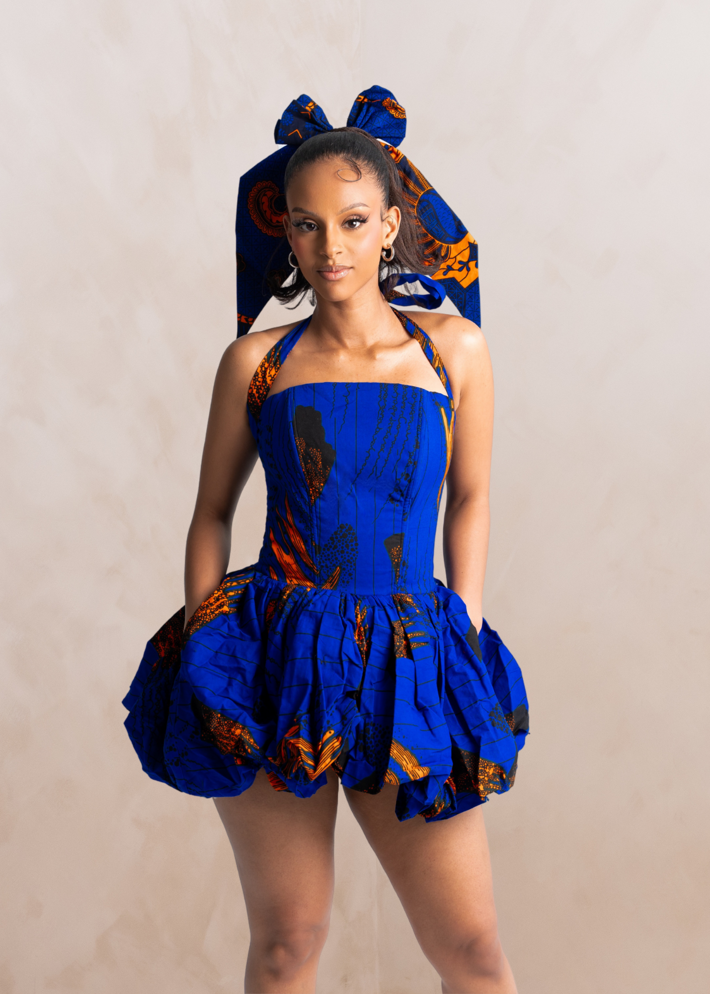 KILANI CORSET MINI DRESS- BLUE