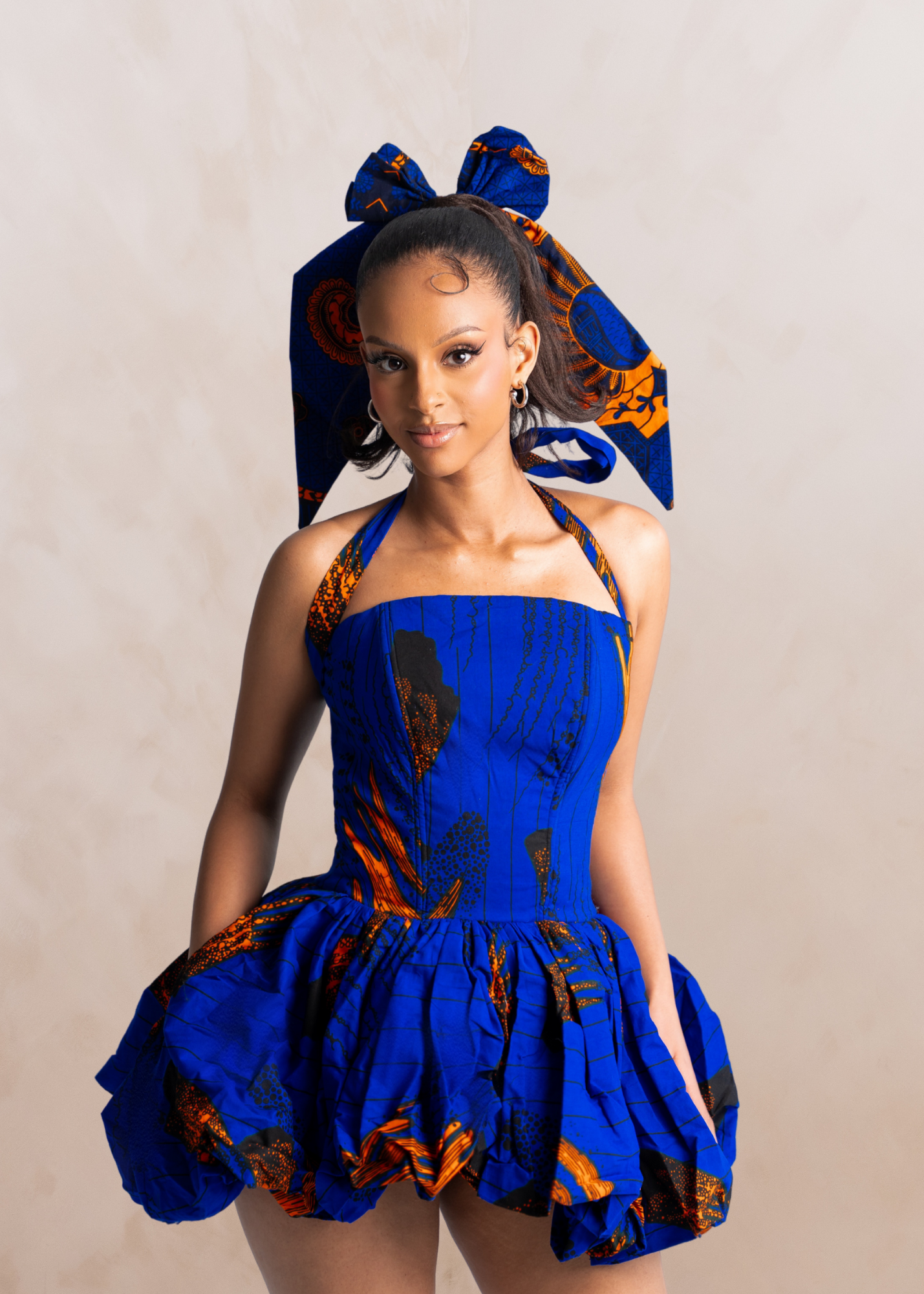 KILANI CORSET MINI DRESS- BLUE