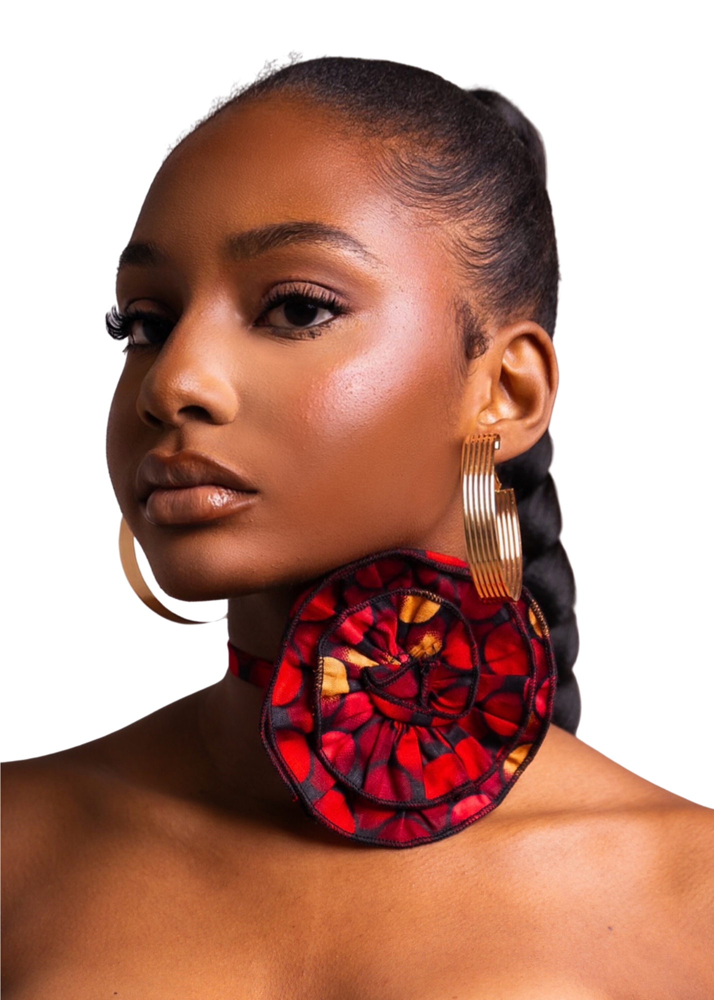 ZAI ROSE CHOKER - RED DOTS