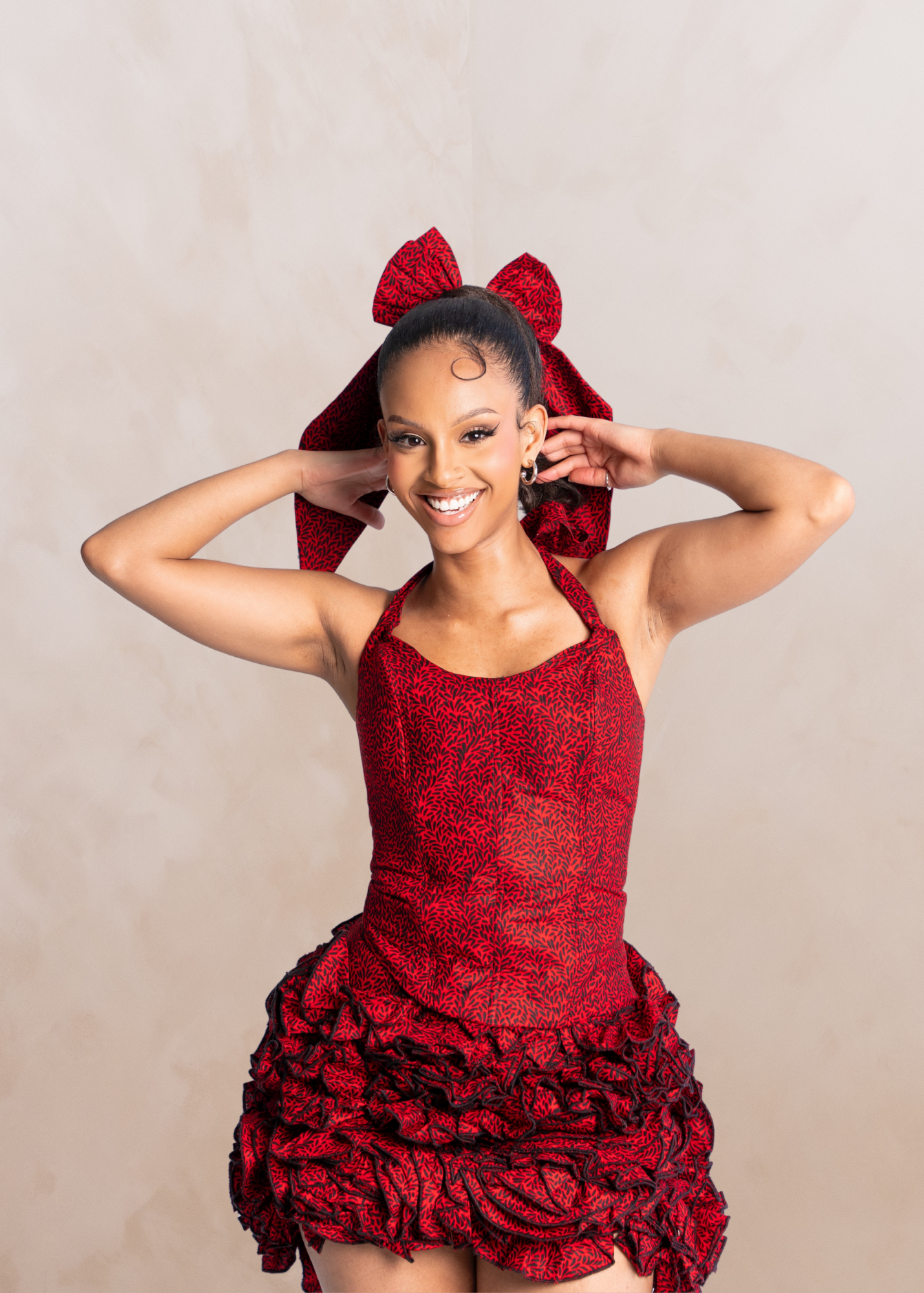 KEMMIE HALTER CORSET - RED