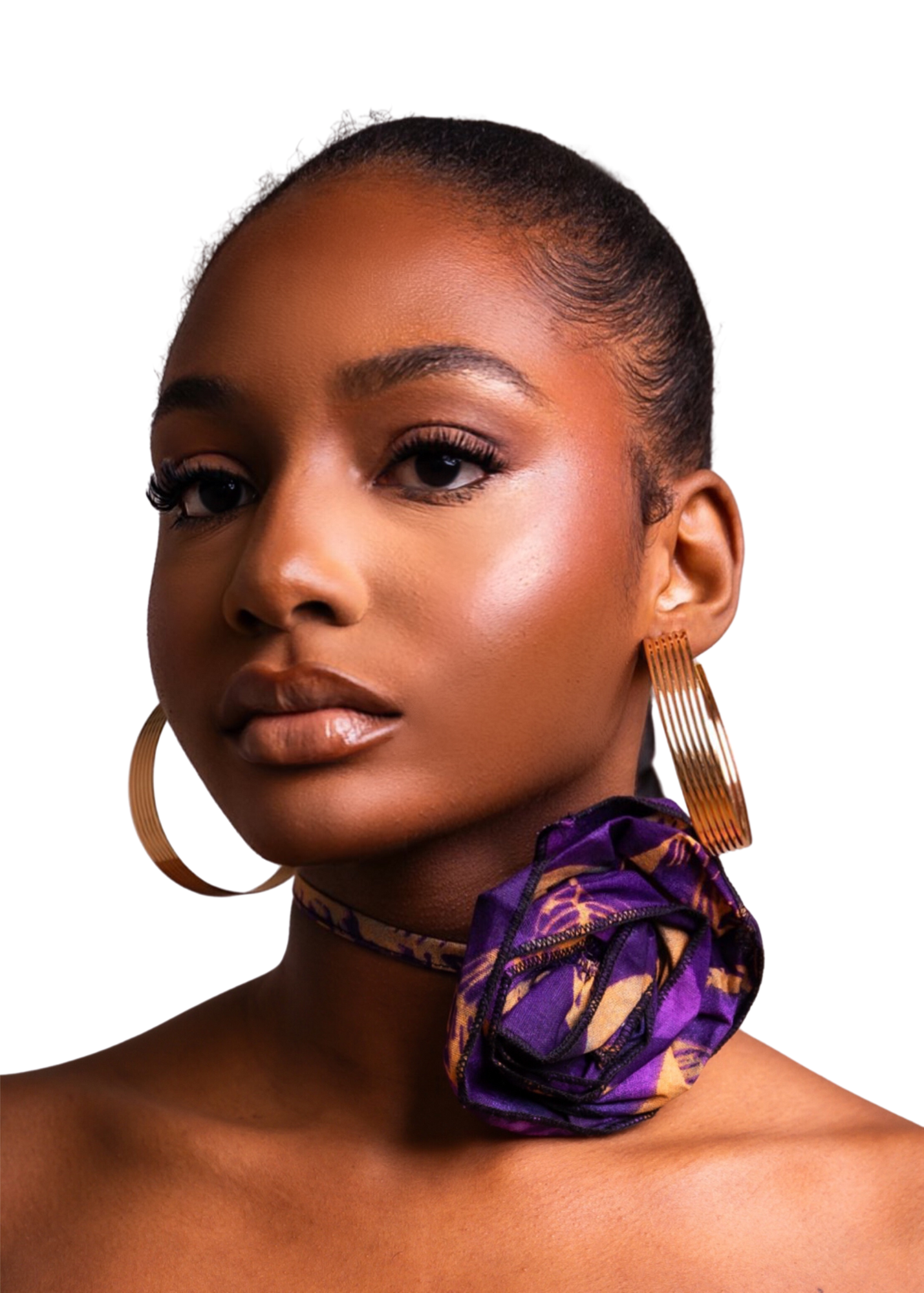 ZAI ROSE CHOKER - PURPLE LEAF