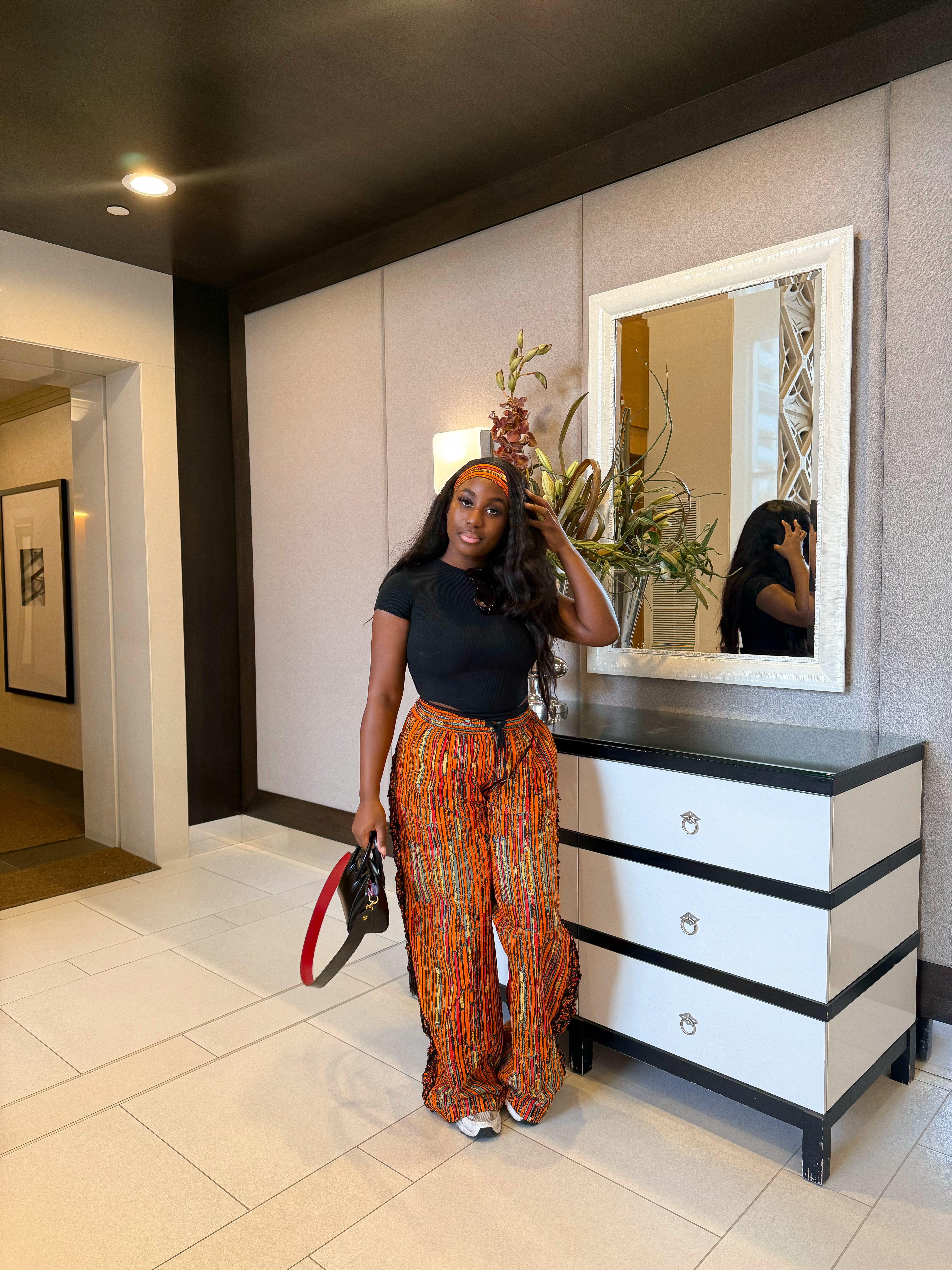 AYO RUFFLE PANTS - ORANGE