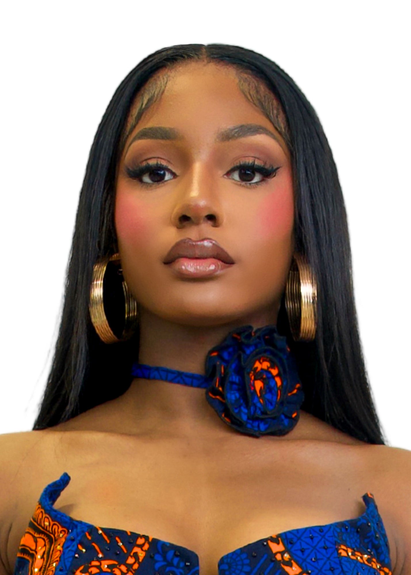 ZAI ROSE CHOKER - BLUE