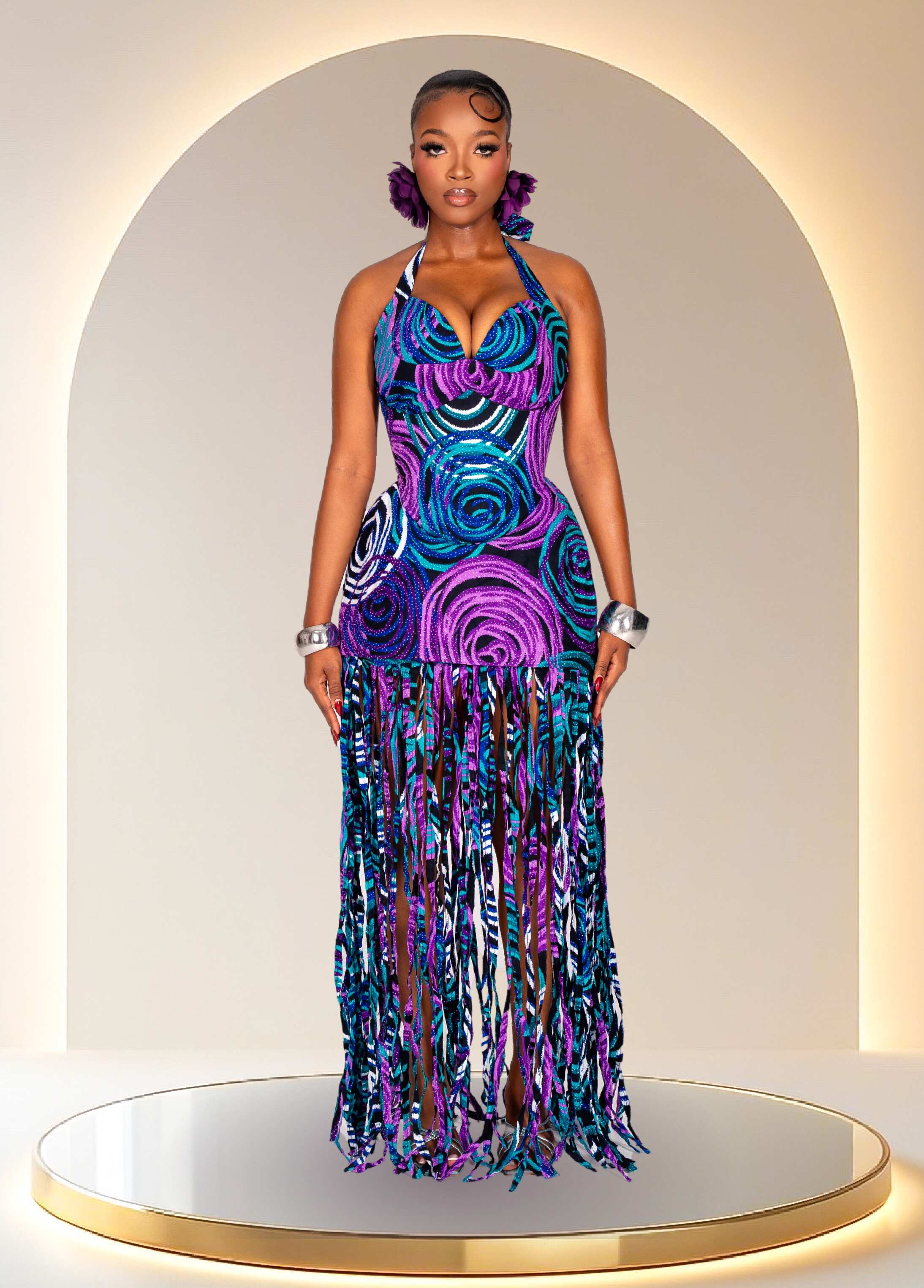 SORAYA CORSET DRESS SET - PURPLE ROSE