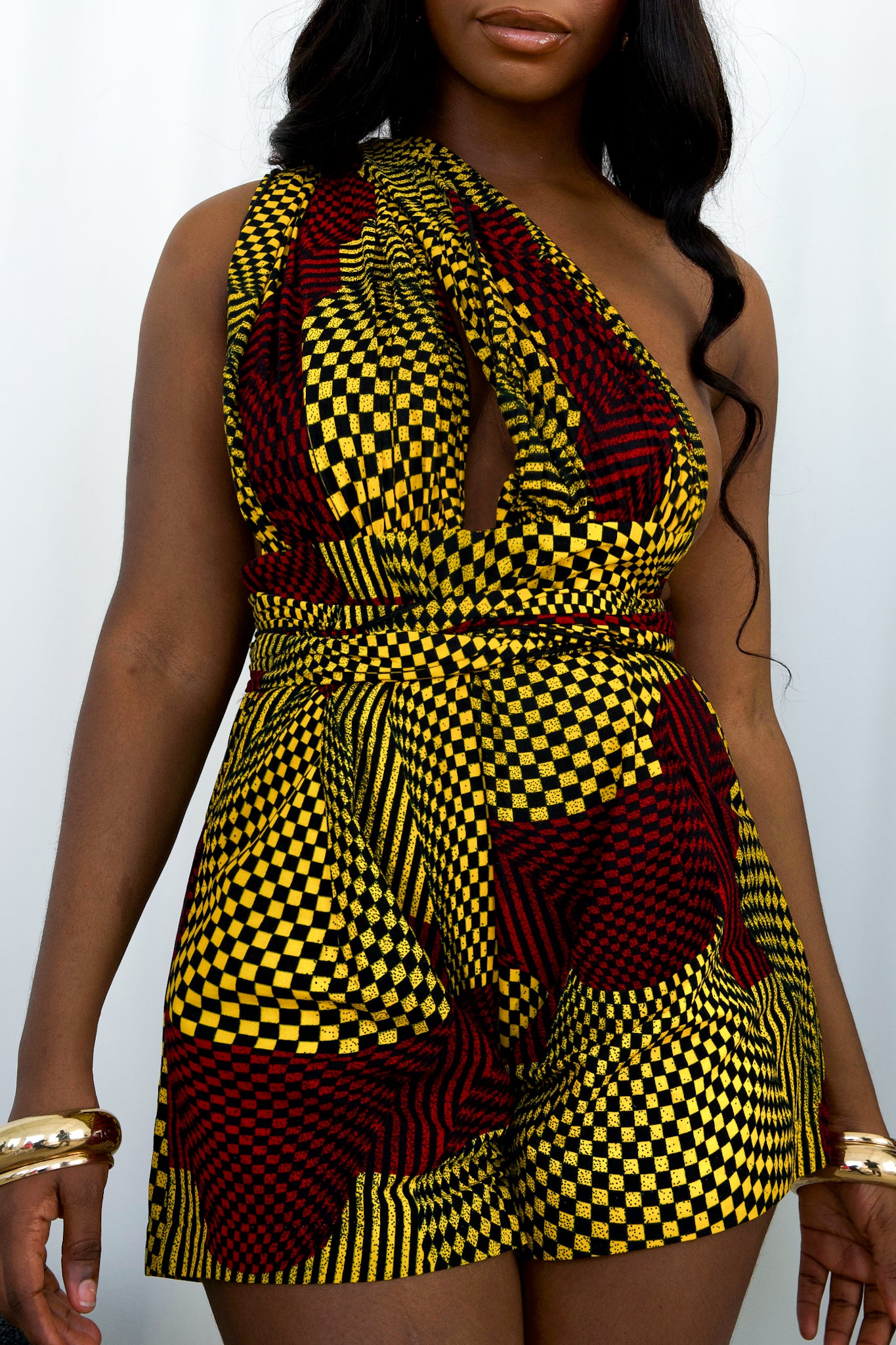 KAI ROMPER - DARK RED/YELLOW